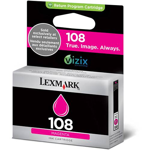 Tamanhos, Medidas e Dimensões do produto Cartucho de Tinta 108 - Magenta - Lexmark