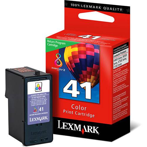 Tamanhos, Medidas e Dimensões do produto Cartucho de Tinta 41 Color - Lexmark