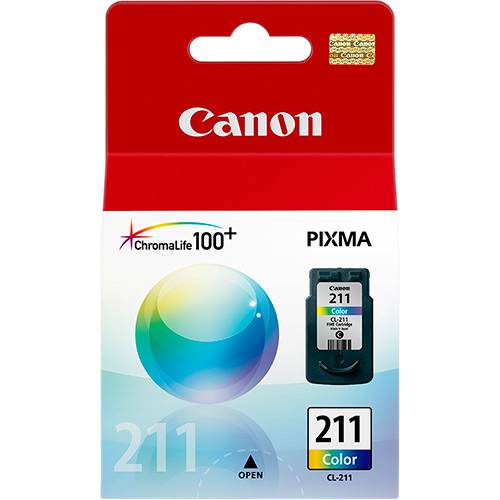 Tamanhos, Medidas e Dimensões do produto Cartucho de Tinta Canon CL-211 Colorido