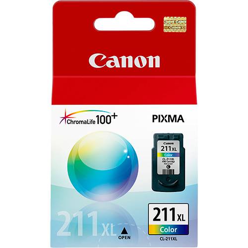 Tamanhos, Medidas e Dimensões do produto Cartucho de Tinta Canon Cl-211 XL Colorido