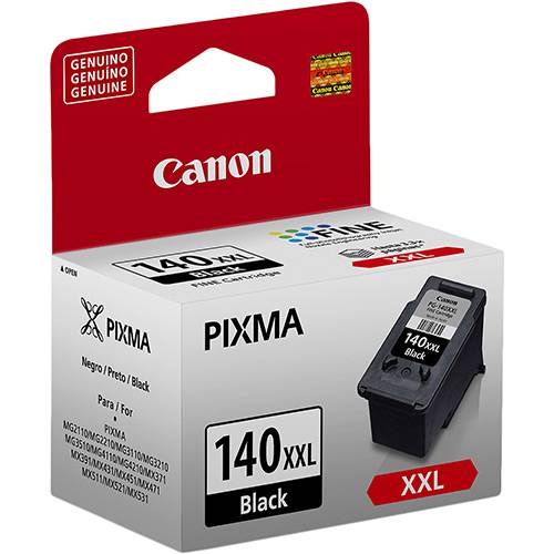Tamanhos, Medidas e Dimensões do produto Cartucho de Tinta Canon Pg-140xxl Preto