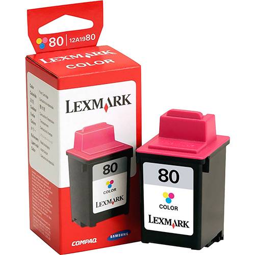 Tamanhos, Medidas e Dimensões do produto Cartucho de Tinta Colorida 12A1980 - Lexmark