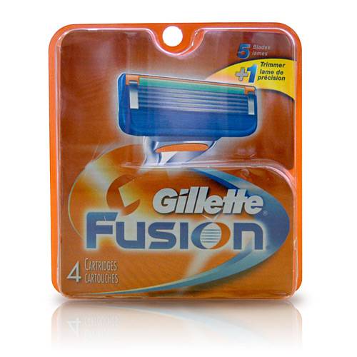 Tamanhos, Medidas e Dimensões do produto Cartucho Gillete Fusion Regular 4 Unidades