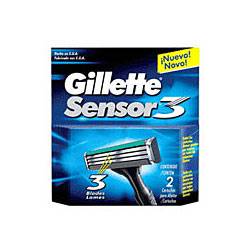 Tamanhos, Medidas e Dimensões do produto Cartucho Gillette Sensor 3 - 2 Unidades