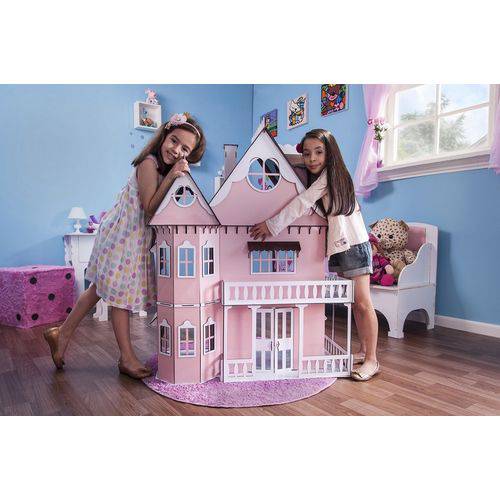Tamanhos, Medidas e Dimensões do produto Casa de Bonecas Escala Barbie Modelo Emily Princesa - Darama