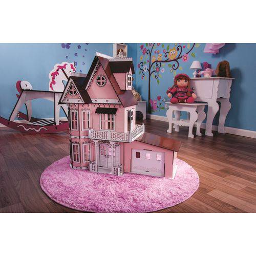 Tamanhos, Medidas e Dimensões do produto Casa de Bonecas Escala Polly Modelo Anne Princesa com Garagem - Darama