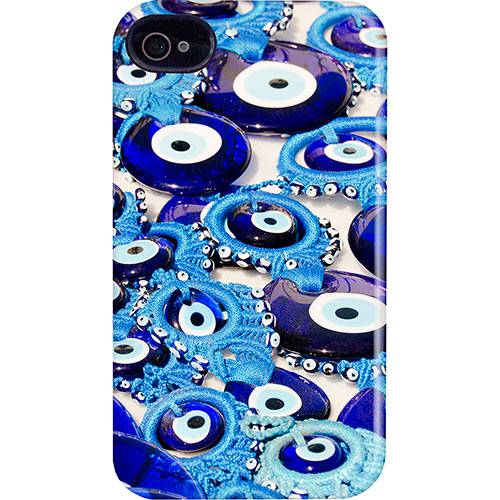 Tamanhos, Medidas e Dimensões do produto Case Apple IPhone 4/4S Policarbonato Olho Grego Azul - Custom4U