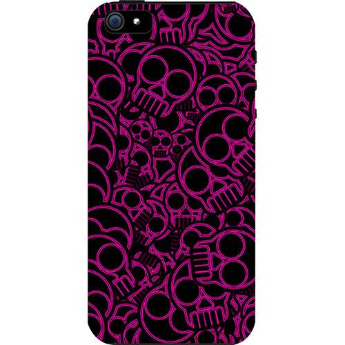 Tamanhos, Medidas e Dimensões do produto Case Apple IPhone 5 Neon Skulls Custom4U Preta e Rosa