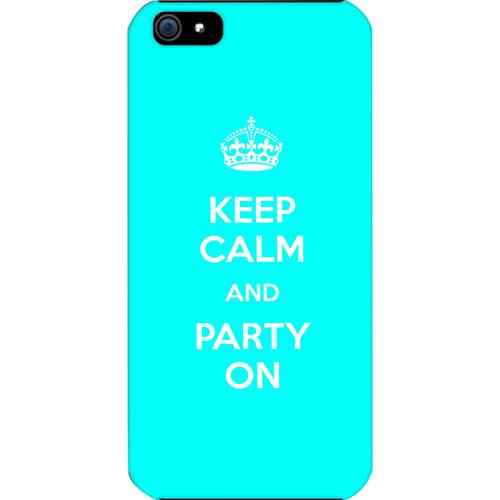 Tamanhos, Medidas e Dimensões do produto Case Apple IPhone 5 Party On Custom4U Azul