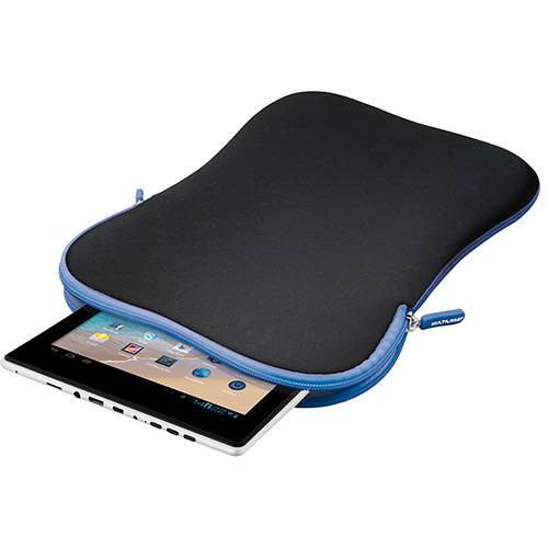 Tamanhos, Medidas e Dimensões do produto Case Multilaser Neoprene para Tablet 10" - Preto e Azul