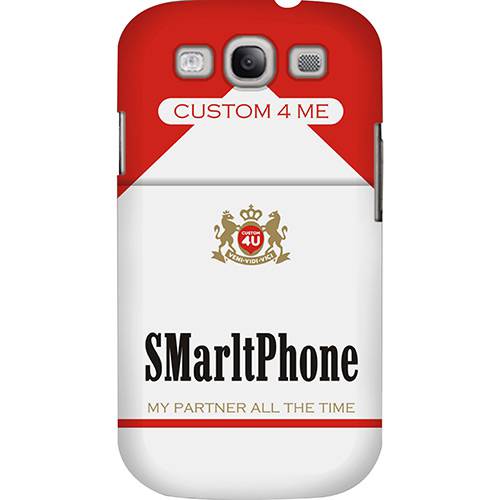 Tamanhos, Medidas e Dimensões do produto Case Samsung Galaxy SIII no Smoke Custom4U Branca