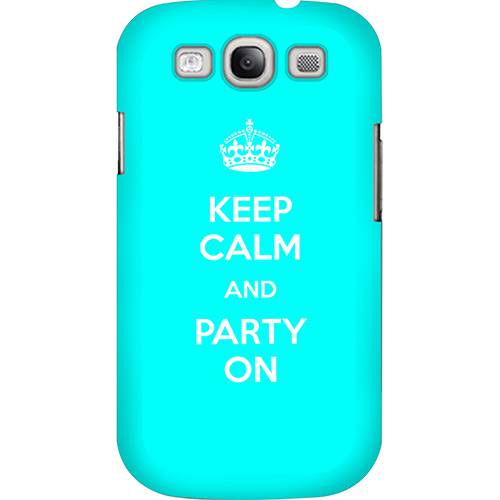 Tamanhos, Medidas e Dimensões do produto Case Samsung Galaxy SIII Party On Custom4U Azul