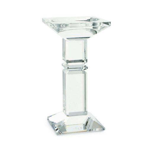 Tamanhos, Medidas e Dimensões do produto Castiçais em Cristal Porta Vela Transparente 18 X 9 Cm Transparente