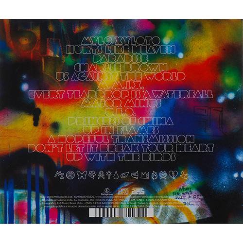 Tamanhos, Medidas e Dimensões do produto CD Coldplay - Mylo Xyloto