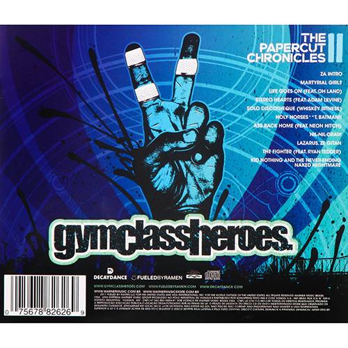 Tamanhos, Medidas e Dimensões do produto CD Gym Class Heroes - The Papercut Chronicles II