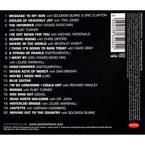 Tamanhos, Medidas e Dimensões do produto CD Jools Holland - Findind The Keys. Best Of