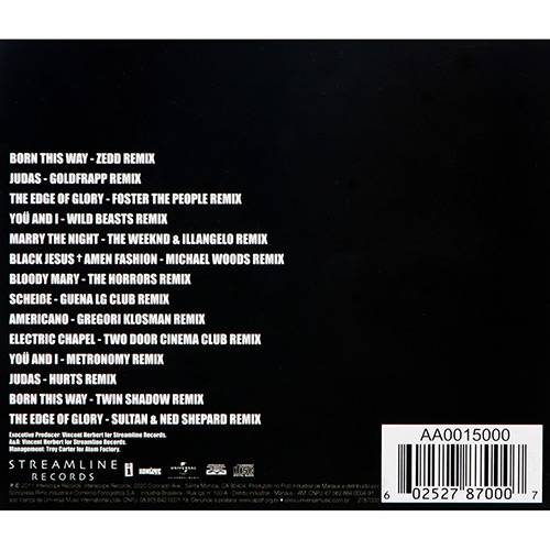 Tamanhos, Medidas e Dimensões do produto CD Lady Gaga - Born This Way - The Remix