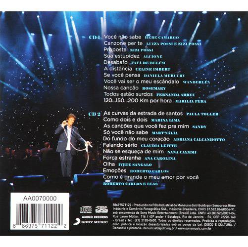 Tamanhos, Medidas e Dimensões do produto CD Roberto Carlos: Elas Cantam Roberto Carlos
