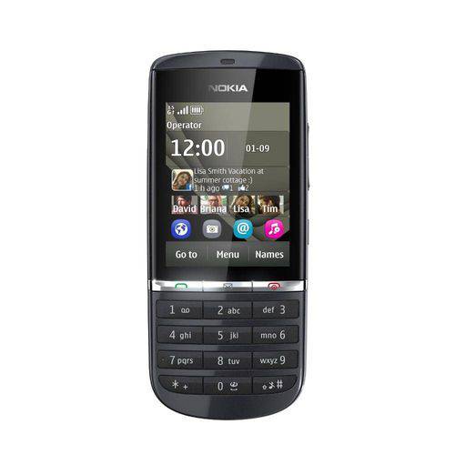 Tamanhos, Medidas e Dimensões do produto Celular Nokia Asha 300 Preto Tela Resistiva Câmera 5 Mp 1 Ghz 3g