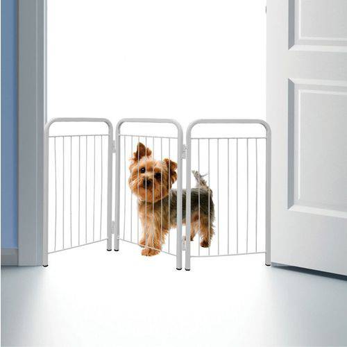 Tamanhos, Medidas e Dimensões do produto Cercado Canil para Cães Pequenos Sem Furar Porta / Parede Branco - Açomix