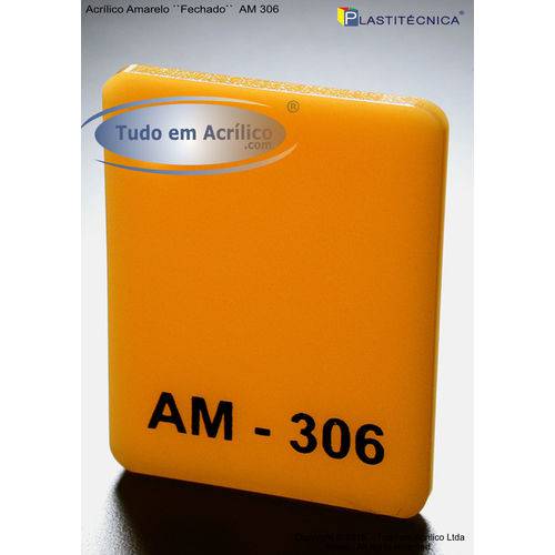 Tamanhos, Medidas e Dimensões do produto Chapa Placa de Acrílico Amarelo AM 306 100x100cm 4mm