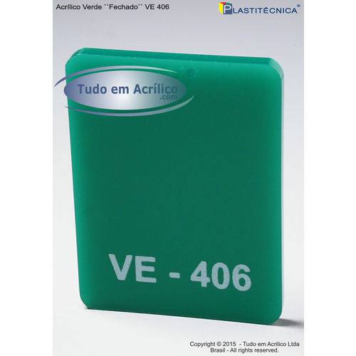 Tamanhos, Medidas e Dimensões do produto Chapa Placa de Acrílico Verde VE 406 100x100cm 10mm