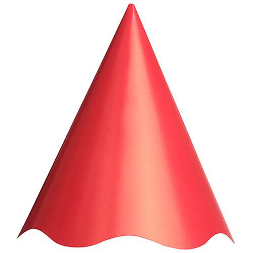 Tamanhos, Medidas e Dimensões do produto Chapéu de Aniversário Colors Vermelho com 8 Unidades - Regina Festas