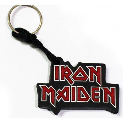 Tamanhos, Medidas e Dimensões do produto Chaveiro de Borracha Iron Maiden Logo - Banda Rock