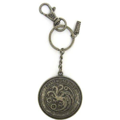 Tamanhos, Medidas e Dimensões do produto Chaveiro de Metal - Escudo Emblema Targaryen - Game Of Thrones - SD Toys