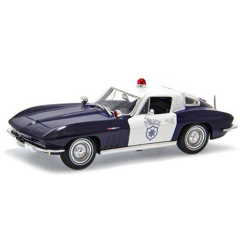 Tamanhos, Medidas e Dimensões do produto Chevrolet Corvette 1965 Policia Maisto 1:18