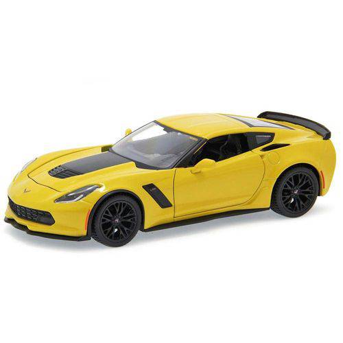 Tamanhos, Medidas e Dimensões do produto Chevrolet Corvette Stingray C7 Z06 2015 Maisto 1:24 Amarelo