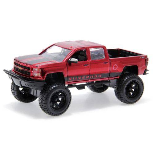 Tamanhos, Medidas e Dimensões do produto Chevy Silverado 2014 Just Trucks Off Road Edition Jada Toys 1:24 Vermelho