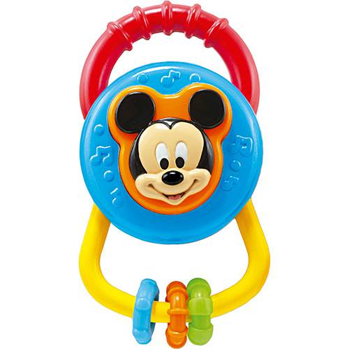 Tamanhos, Medidas e Dimensões do produto Chocalho Baby Mickey Azul com Vermelho e Amarelo - Disney
