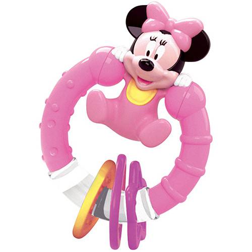 Tamanhos, Medidas e Dimensões do produto Chocalho Minnie Rosa com Branco - Disney