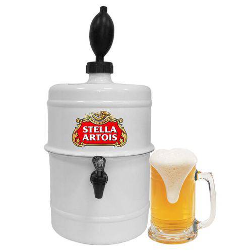 Tamanhos, Medidas e Dimensões do produto Chopeira Doméstica Portátil 5,1 Litros Branca Stella Artois Master Chopp