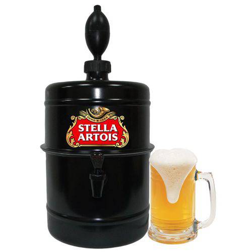 Tamanhos, Medidas e Dimensões do produto Chopeira Doméstica Portátil 5,1 Litros Preta Stella Artois Chopp