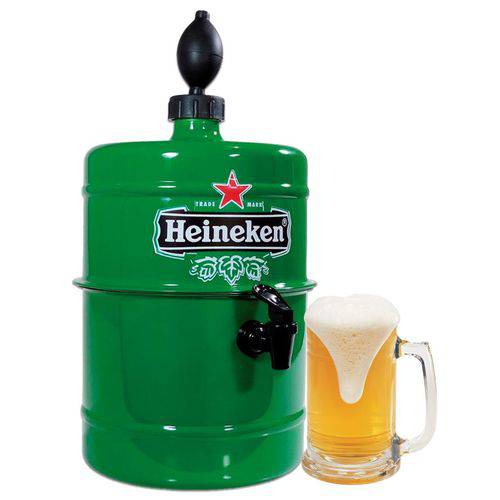 Tamanhos, Medidas e Dimensões do produto Chopeira Doméstica Portátil 5,1 Litros Verde Heineken Master Chopp