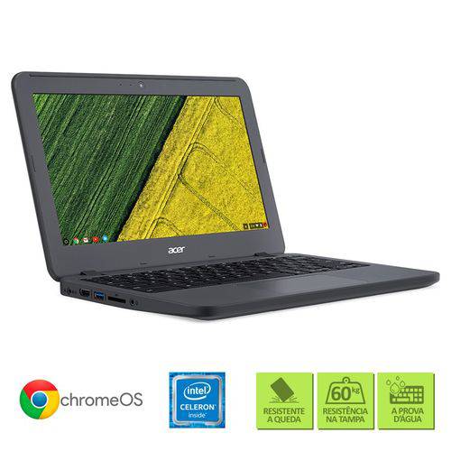Tamanhos, Medidas e Dimensões do produto Chromebook Acer C731-C9DA Intel Celeron 4GB RAM 32 EMMC Tela de 11.6” HD Chrome o