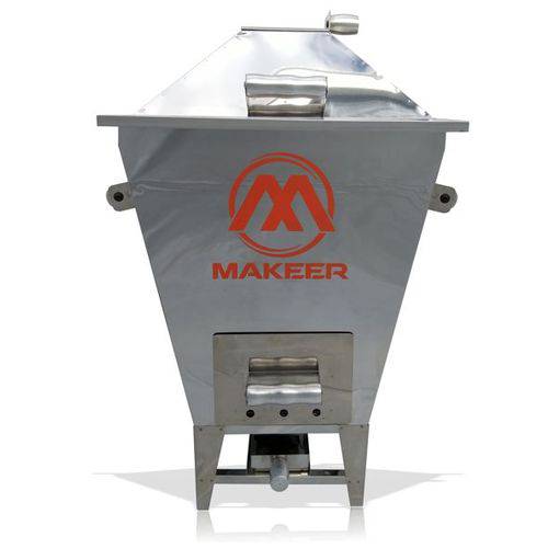 Tamanhos, Medidas e Dimensões do produto Churrasqueira a Bafo Makeer MK-07 P/ Até 7 Quilos Aço Inox 8 Peças