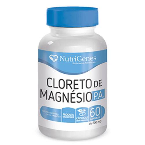 Tamanhos, Medidas e Dimensões do produto Cloreto de Magnésio - Nutrigenes - Ref.: 115 - 60 Cápsulas de 800 Mg