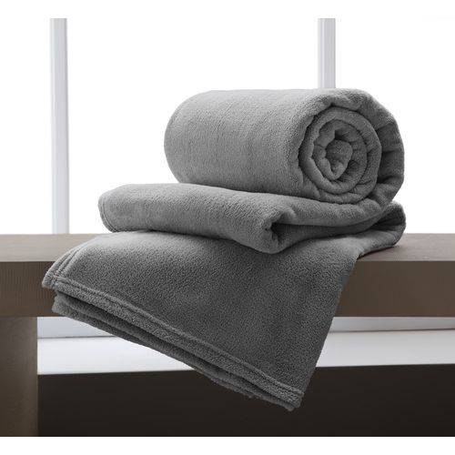 Tamanhos, Medidas e Dimensões do produto Cobertor Casal Flannel Extra Macio Chumbo - Corttex