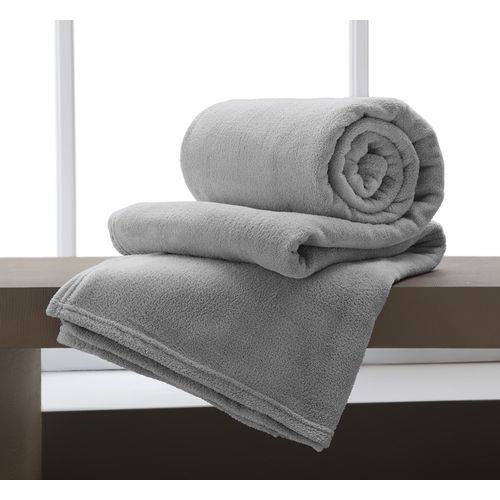Tamanhos, Medidas e Dimensões do produto Cobertor Casal Flannel Extra Macio Cinza - Corttex