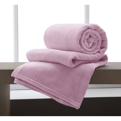 Tamanhos, Medidas e Dimensões do produto Cobertor Casal Flannel Extra Macio Rosa Antigo - Corttex