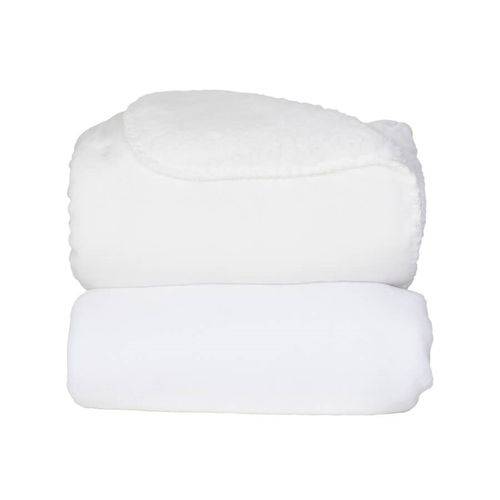 Tamanhos, Medidas e Dimensões do produto Cobertor Donna Bebê 110x90 Cm Branco Microfibra Plush com Sherpa