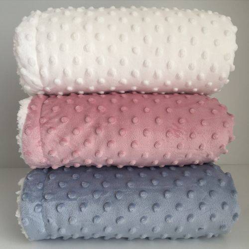 Tamanhos, Medidas e Dimensões do produto Cobertor Donna Bebê Plush com Sherpa Dots Branco