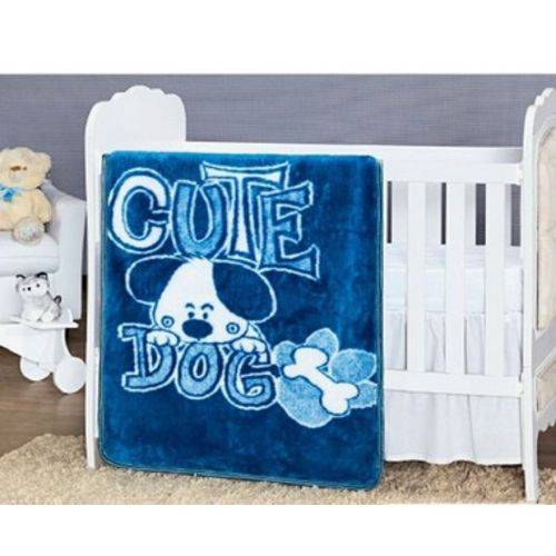Tamanhos, Medidas e Dimensões do produto Cobertor Infantil Baby Pippo Dog [Azul/Branco]