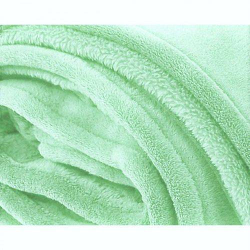 Tamanhos, Medidas e Dimensões do produto Cobertor Manta Microfibra 110 X 150 Cm Verde Claro