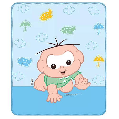 Tamanhos, Medidas e Dimensões do produto Cobertor para Bebê Masculino com Estampa Localizada Cebolinha