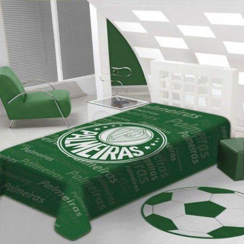 Tamanhos, Medidas e Dimensões do produto Cobertor Raschel Poliester Jolitex Stadium Palmeiras Casal 180x220cm