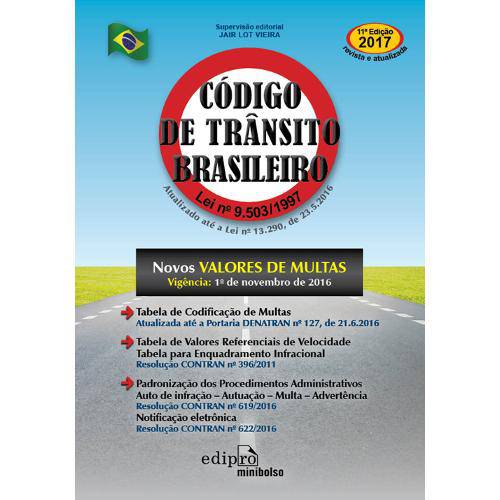 Tamanhos, Medidas e Dimensões do produto Codigo de Transito Brasileiro Lei N 9.503-97 - Liv